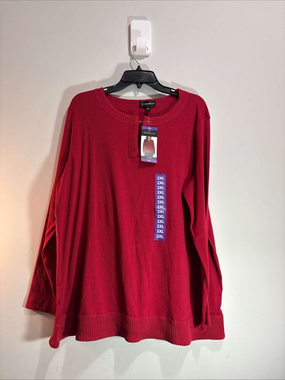 Rafaella NWT!! Women's Red Pullover Sweater - 2XL. 1382